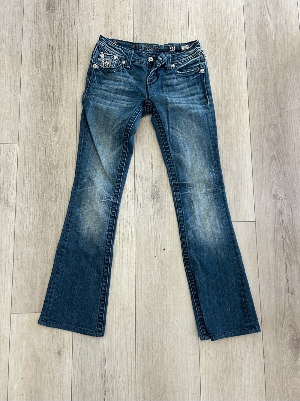 MissMe Jeans bootcut size 24. JP6067B Boot - Picture 8 of 9